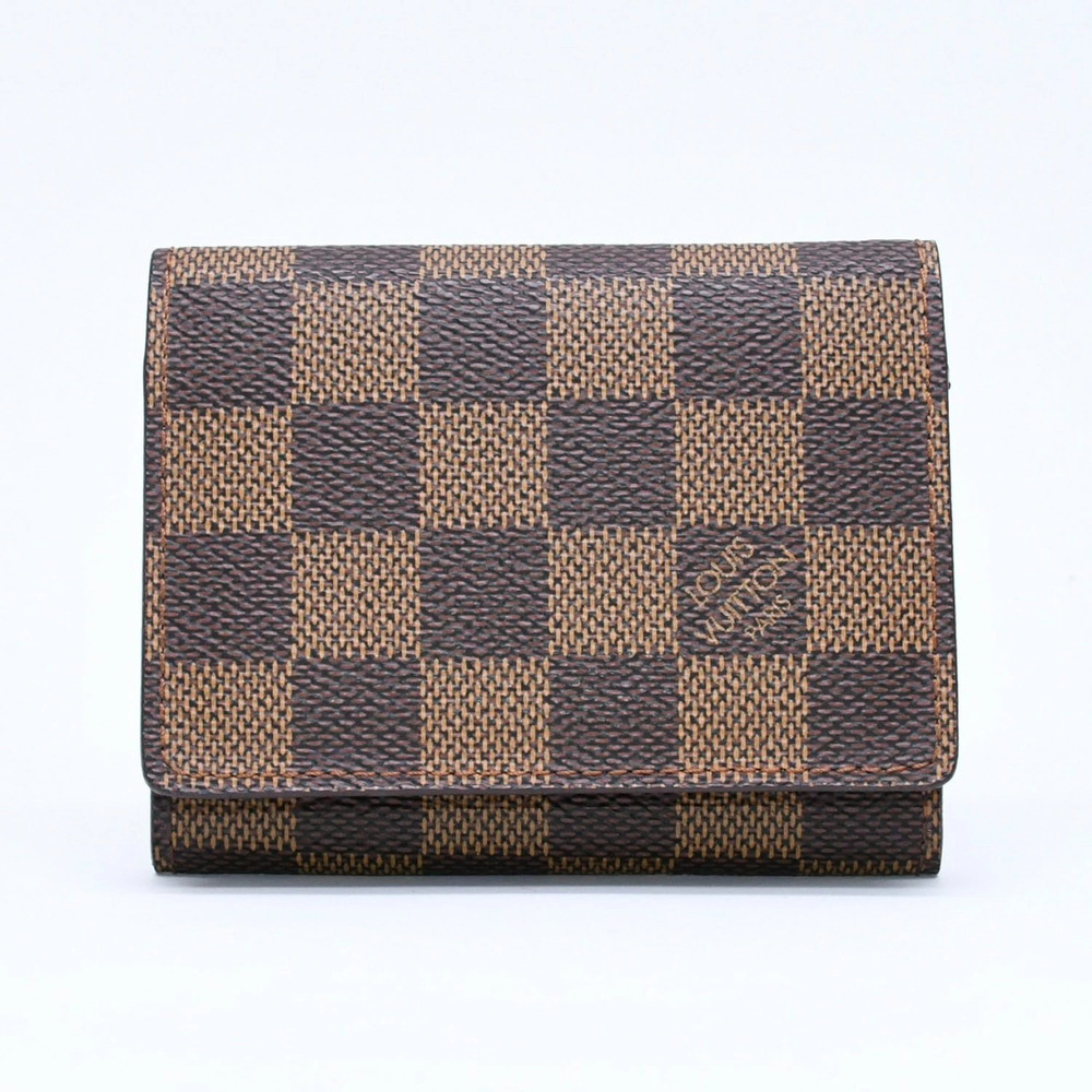 Louis Vuitton Card Case Wallet Holder Envelope Carte De Canvas Brown